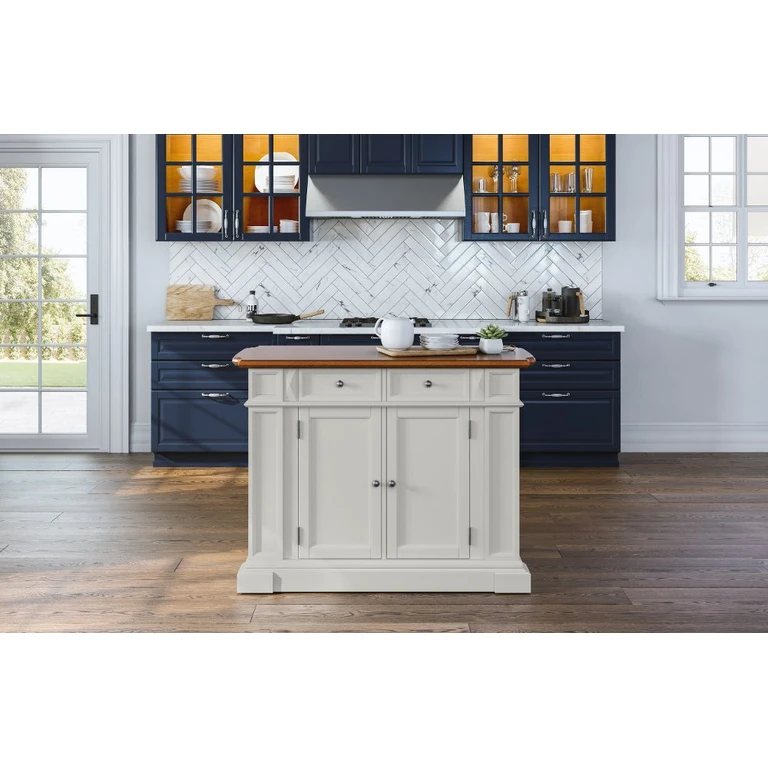 Americana White Kitchen Island
