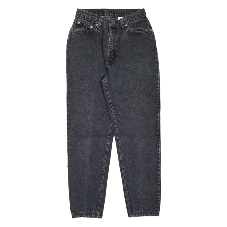 LEVI'S 512 Womens Jeans Black Regular Mom 90s W25 L26