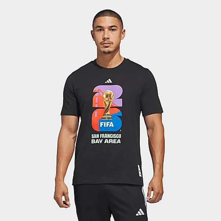 adidas Men's Soccer FIFA World Cup 26 Host City San Francisco Bay Area Graphic T-Shirt in Black Size: 2XL