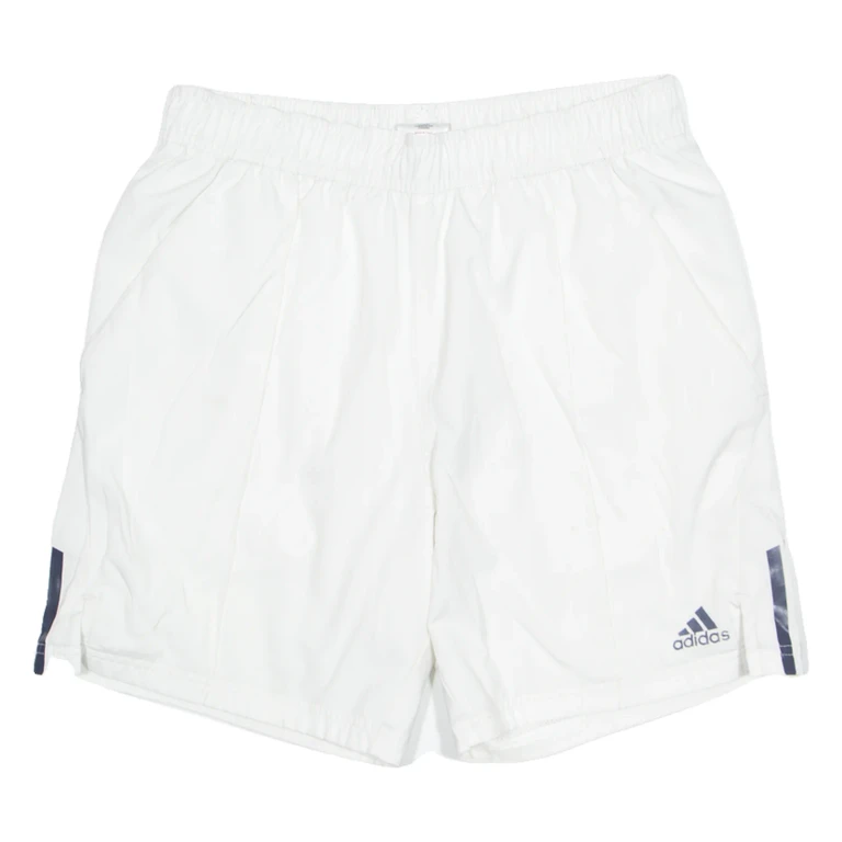 ADIDAS Mesh Lined Mens Swimming Shorts White Relaxed L W30