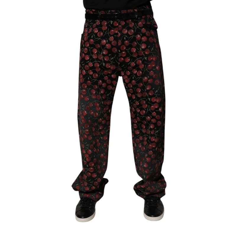 Dolce & Gabbana Black Cherry Cotton Straight Men Denim Jeans Elastane Clothing - Men