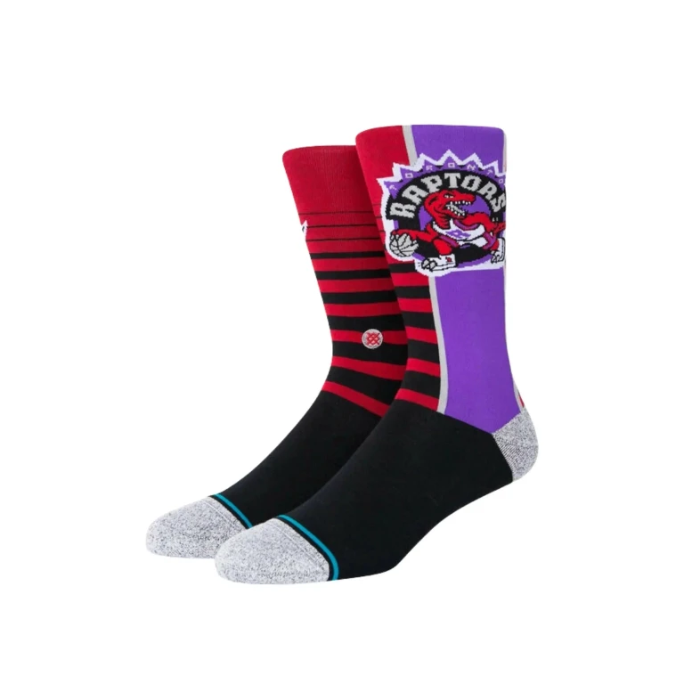 Casual NBA Toronto Raptors Gradient Crew Socks Red