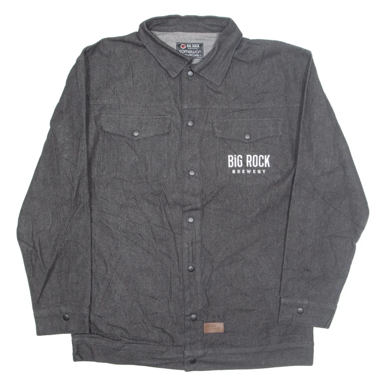 SOMEONE Mens Workwear Jacket Black L