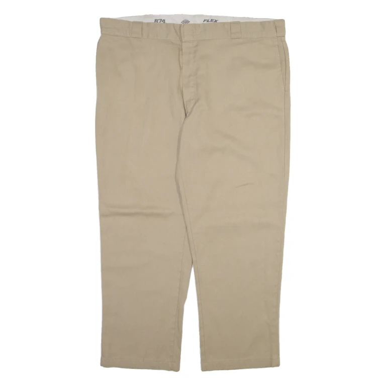 DICKIES 874 Workwear Mens Trousers Beige Regular Straight W42 L29