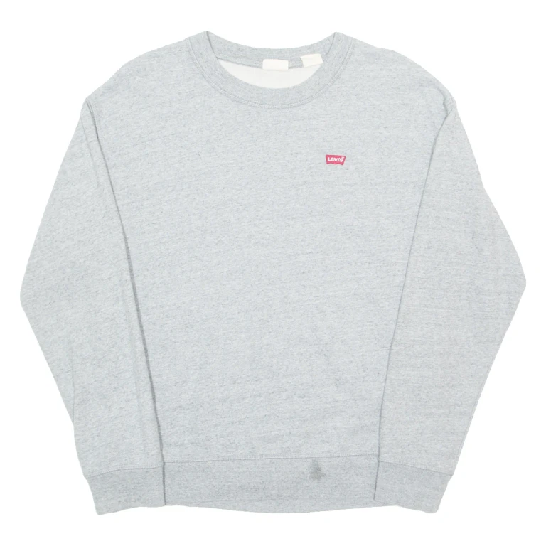 LEVI'S Mens Sweatshirt Grey Crew Neck XS