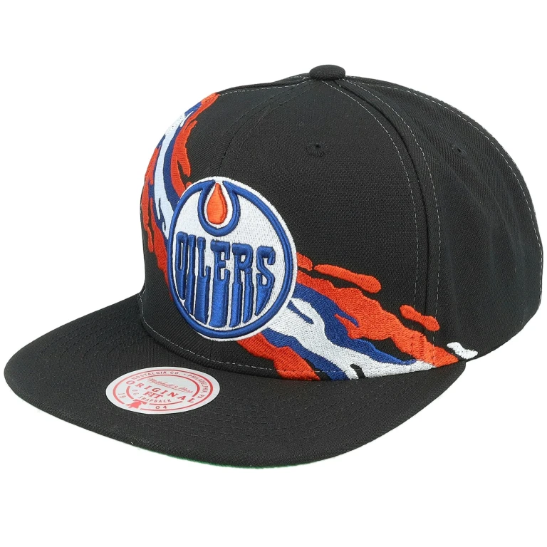 Men's NHL Vintage Paintbrush Snapback Oilers Snapback Caps