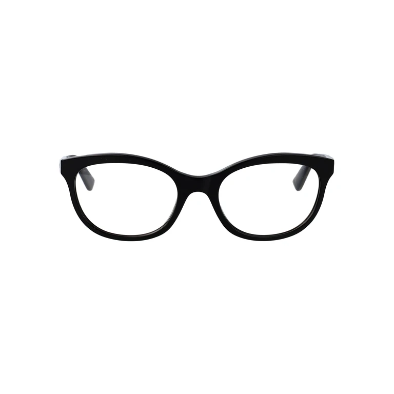 Alexander McQueen Am0569o 001 Black-black-transparent Acetate Optical - Women