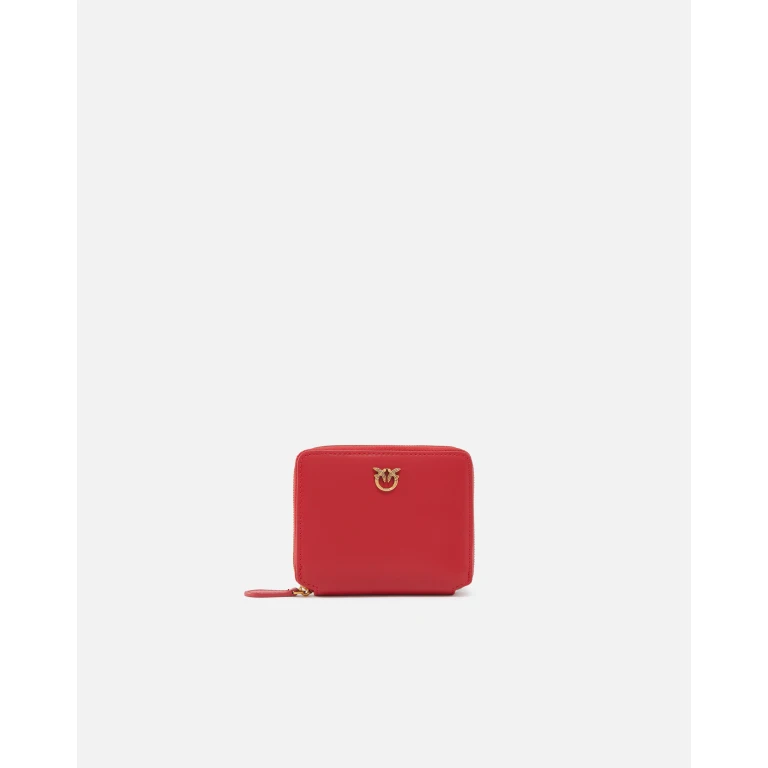 Pinko - Portefeuille carré à contour zippé en cuir