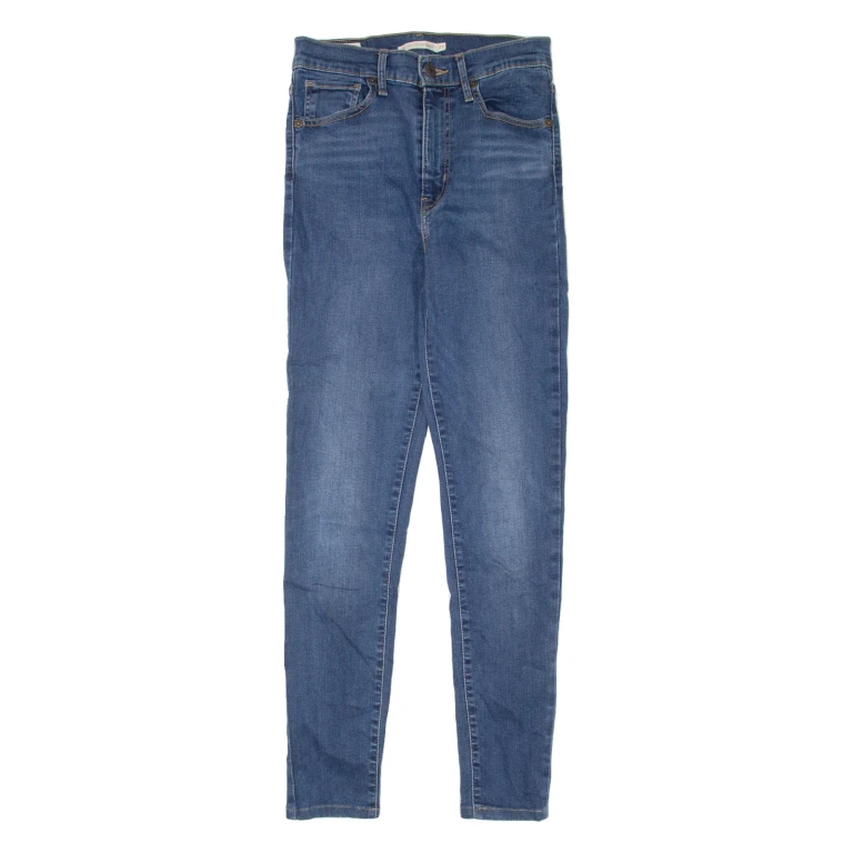 LEVI'S Mile High BIG E Womens Jeans Blue Slim Skinny Stone Wash W27 L28