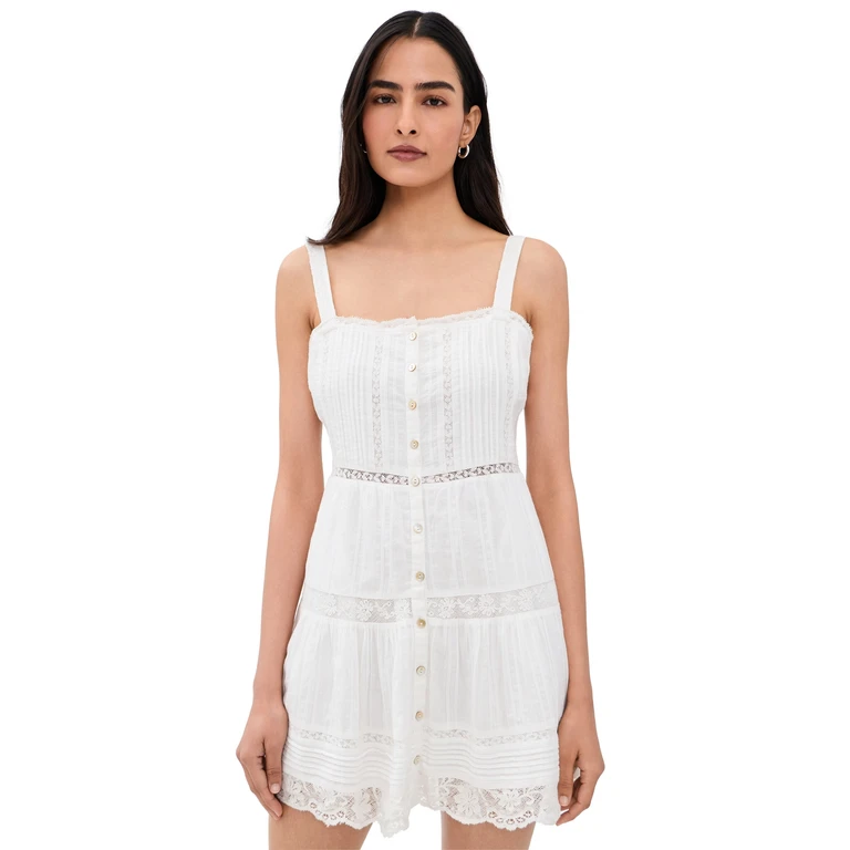 LoveShackFancy Charlize Dress Optic White XL