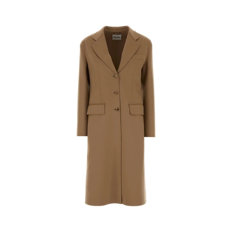 Miu Miu Ms2104sooo15q8 F0040 Cammello Wswv Cappotti