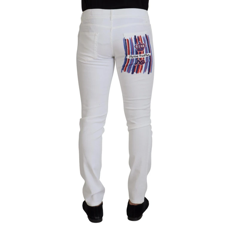 Dolce & Gabbana White Slim Skinny Stretch Cotton Denim Jeans Clothing - Men