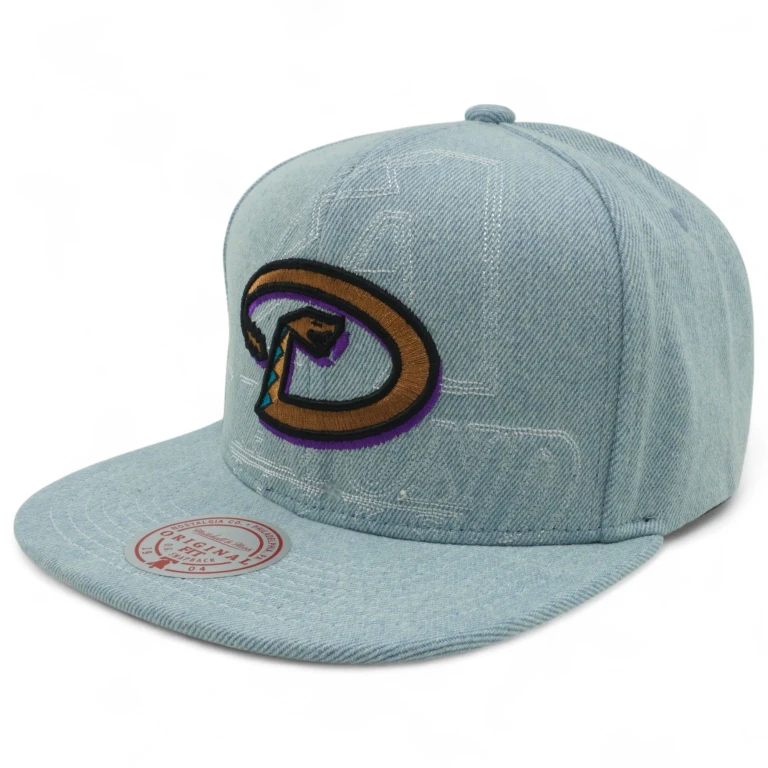 Men's MLB Denim Stitcher Snapback Coop Diamondbacks Snapback Caps