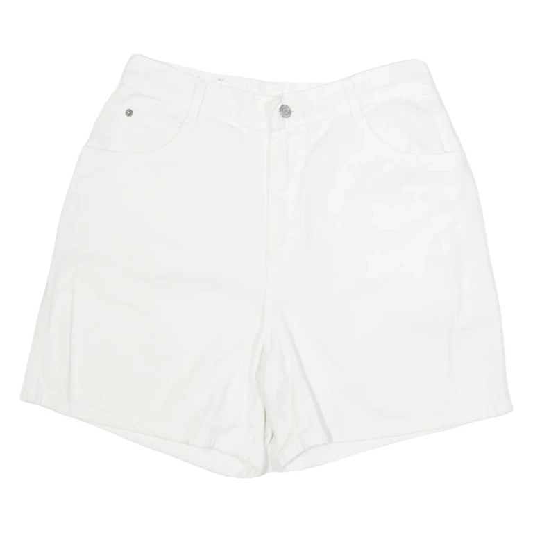 GITANO Womens Denim Shorts White 90s M W30