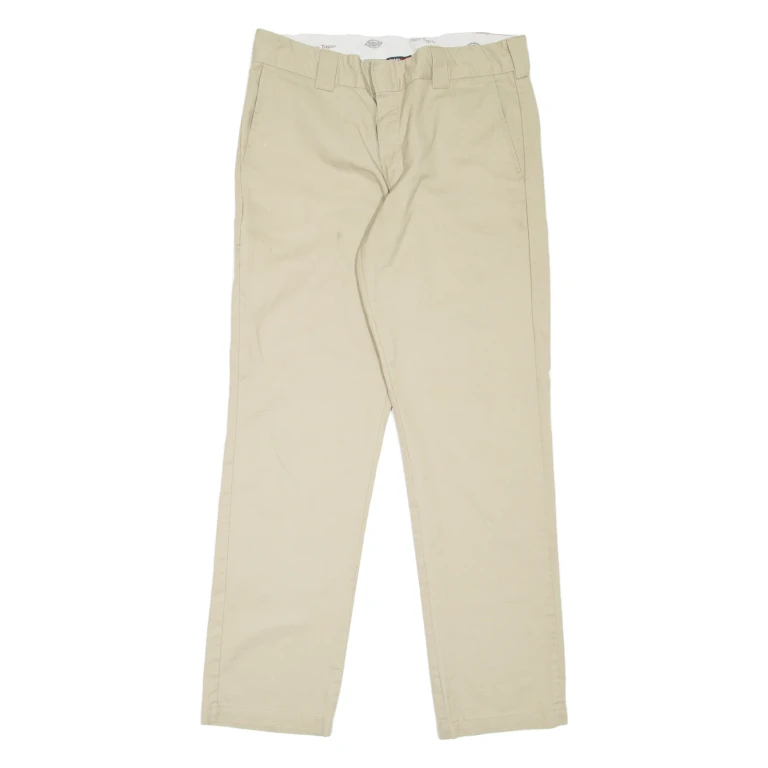 DICKIES Workwear Mens Trousers Beige Slim Straight W34 L32