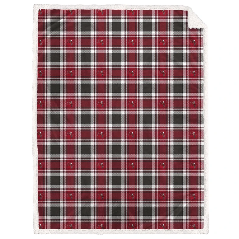 NFL Team Sherpa Plaid Blanket 60x90