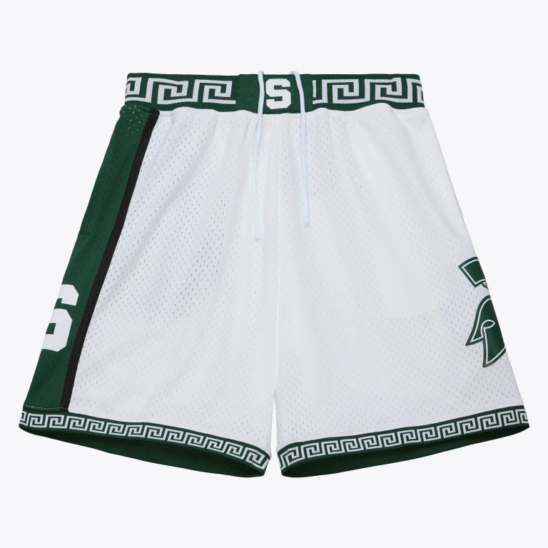Men's Ncaa White Shorts Mich State 1999