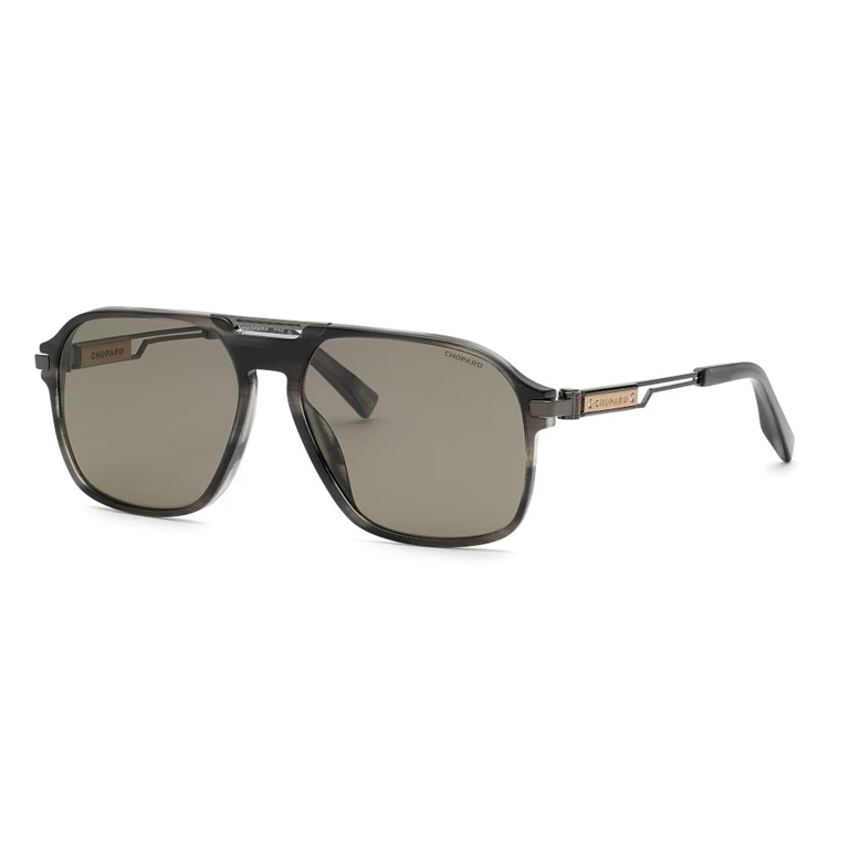 Chopard Polarized Smoke Navigator Mens Sunglasses SCH347 6X7P 58