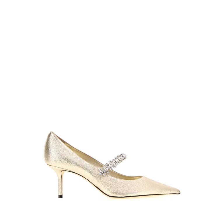 Jimmy Choo Gold Fabric Bing Pumps Platinum Scarpe Con Tacco - Women