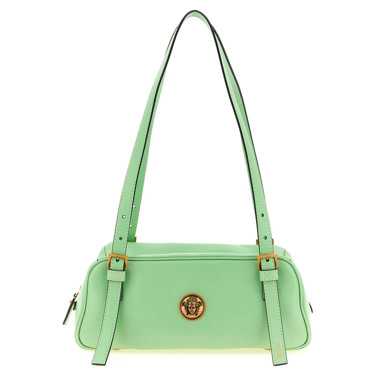 Versace Bicolor Lamb Leather Shoulder Bag - Women