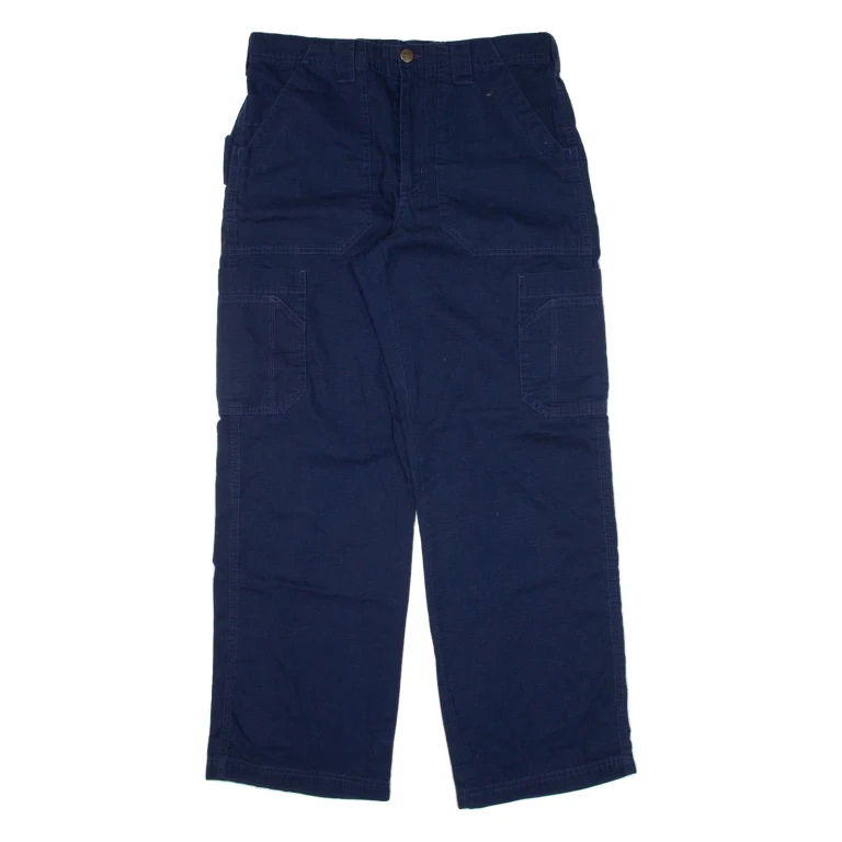 CARHARTT Workwear Womens Trousers Blue Loose Straight W30 L29