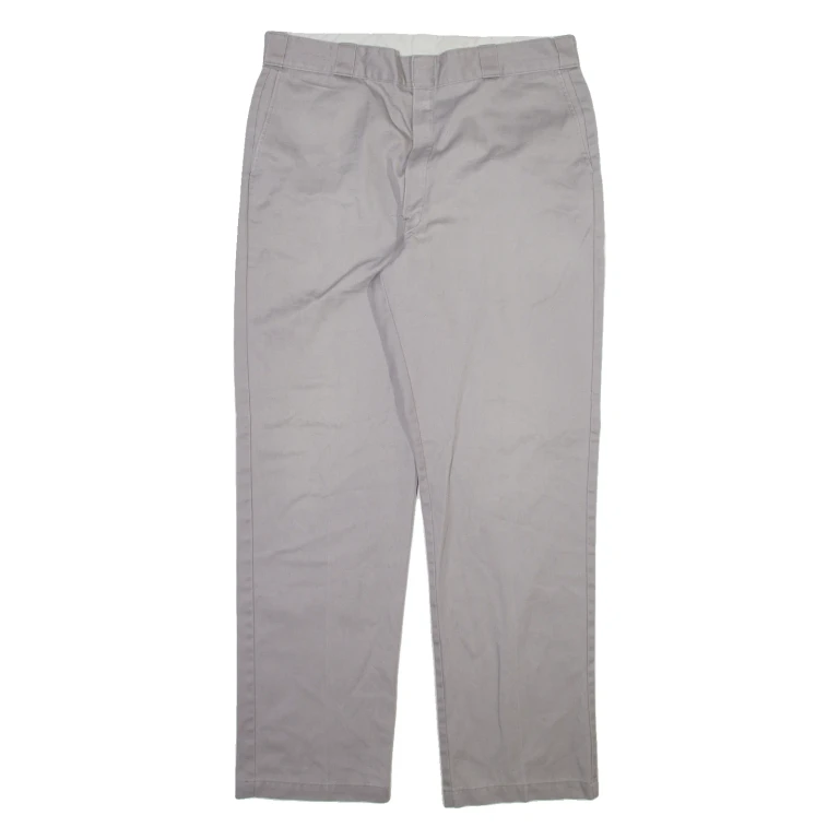 DICKIES Mens Trousers Grey Regular Straight W38 L34