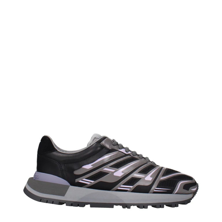 Black Fabric Athletic Sneakers - Men