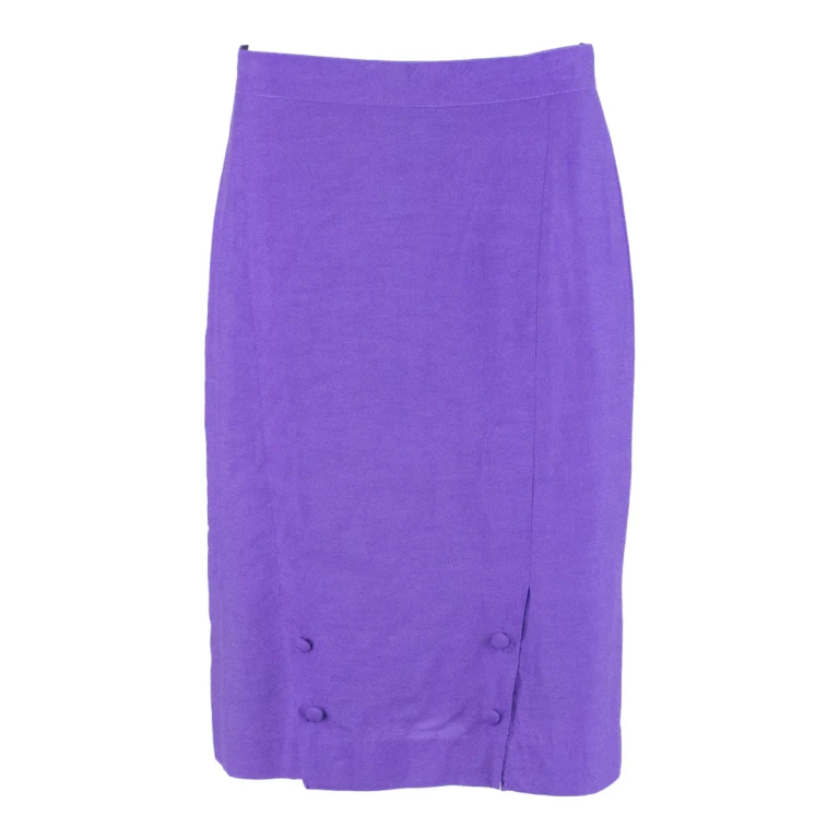 Womens Pencil Skirt Purple Knee Length S