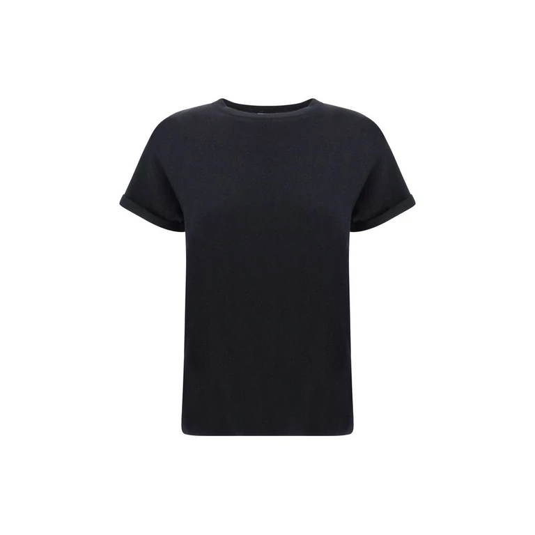 Brunello Cucinelli Black Nylon T-Shirt - Women