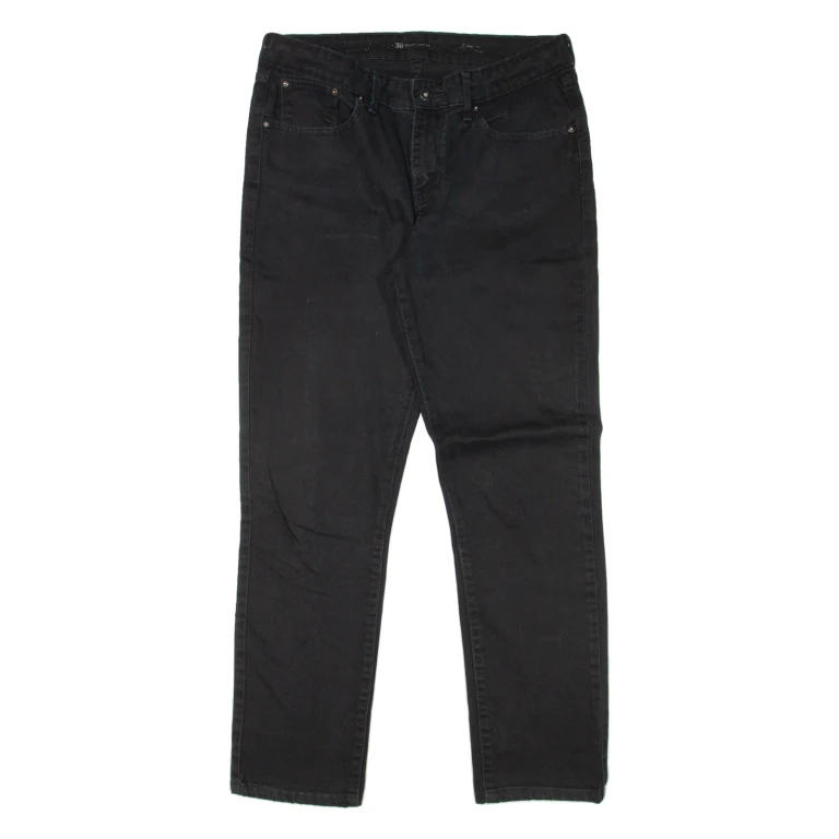 LEVI'S Womens Jeans Black Regular Straight Denim W30 L29