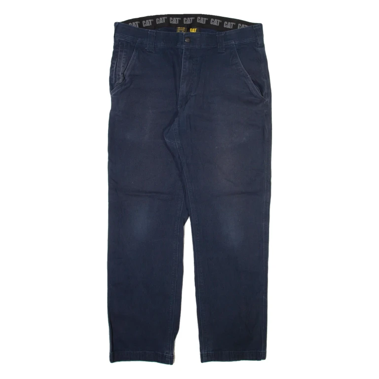 DICKIES Mens Trousers Blue Regular Straight W36 L32