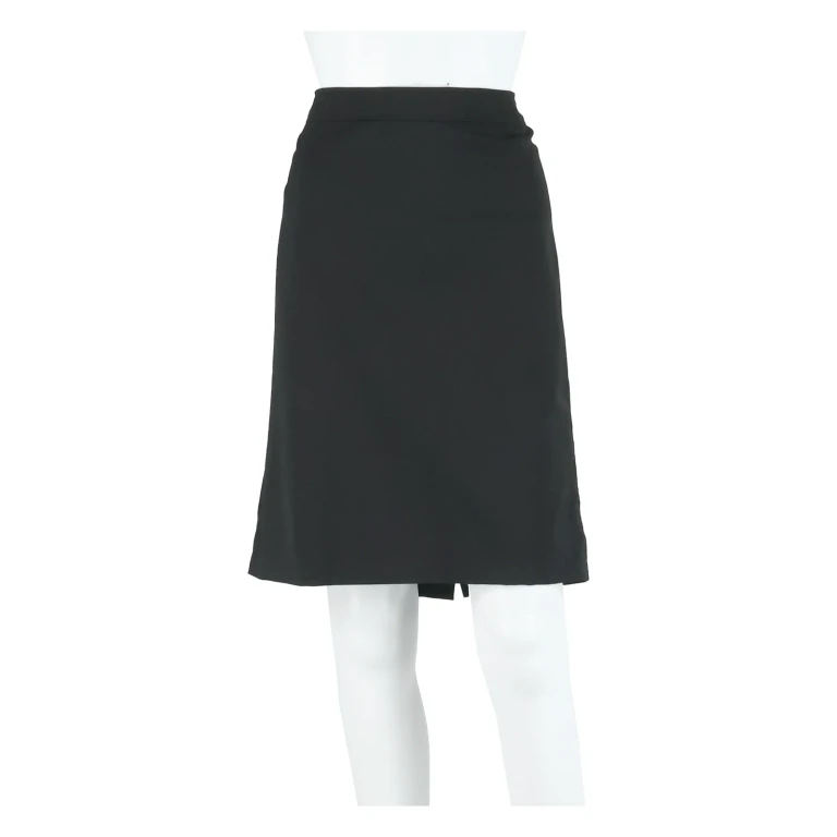 Womens Pencil Skirt Black Knee Length Wool M
