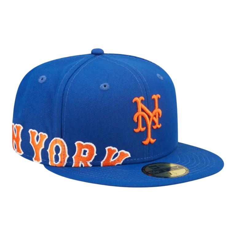 New York Mets Sidesplit Men Fitted Hat Blue