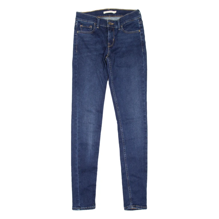 LEVI'S 710 Womens Jeans Blue Slim Skinny Stone Wash W25 L30