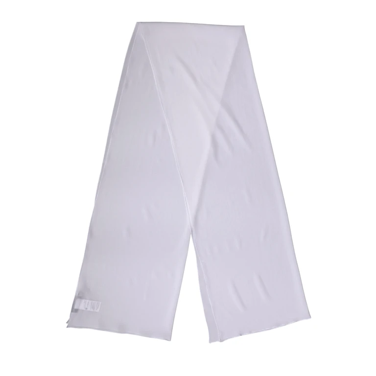 Dolce & Gabbana White Silk Neck Wrap Shawl Stole 200cm X 64cm Scarf Elastane - Women