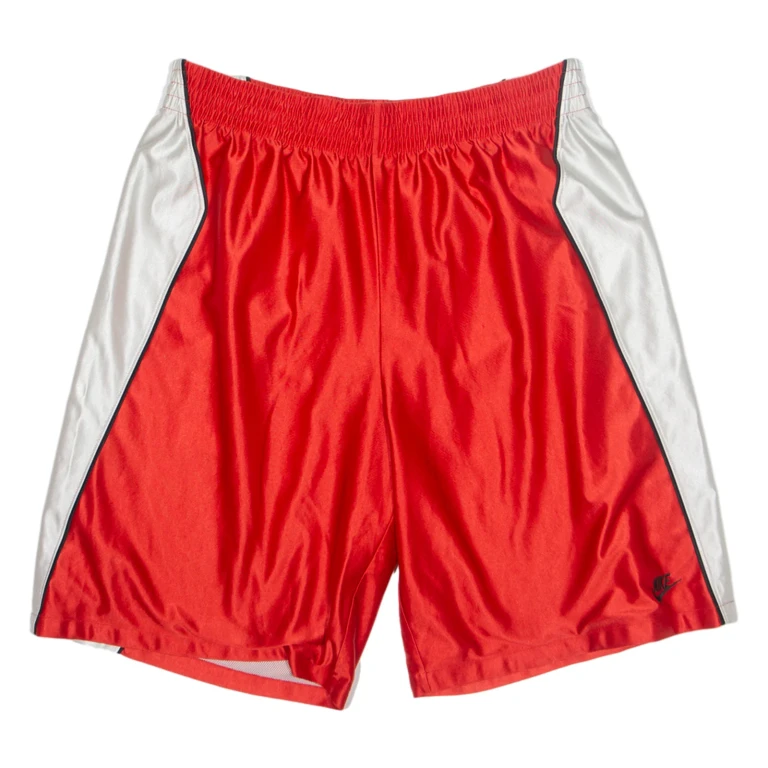 NIKE Mesh Lined Mens Sports Shorts Red Relaxed L W32