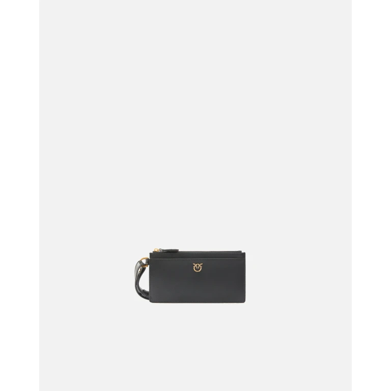 Pinko - Porte-cartes rectangulaire en cuir avec dragonne