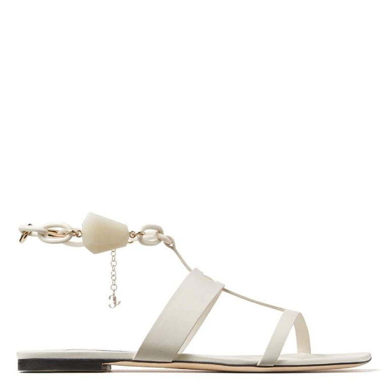 Reed Leather Flat Sandals