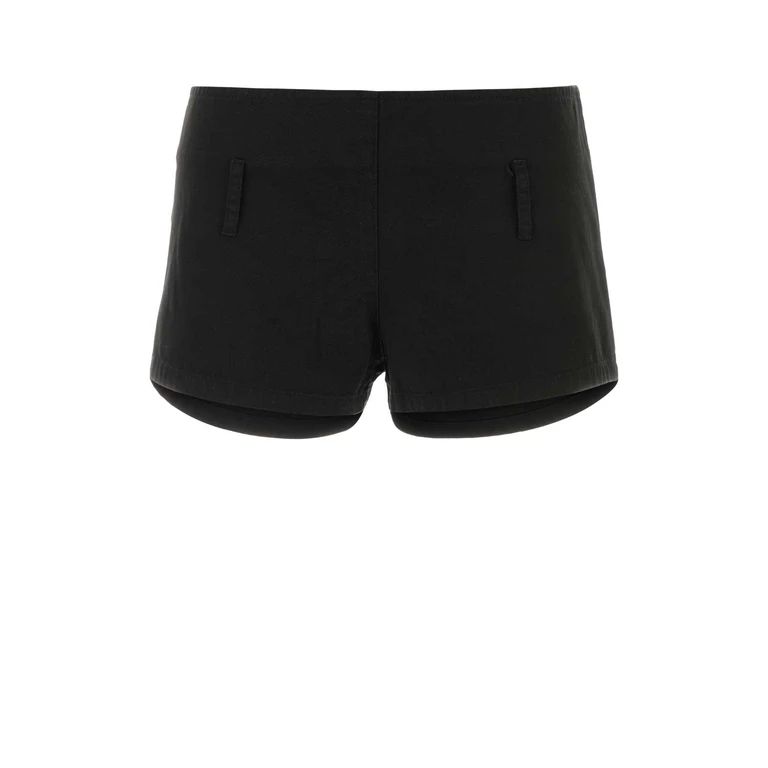 Black Cotton Mia Shorts Exterior - Women