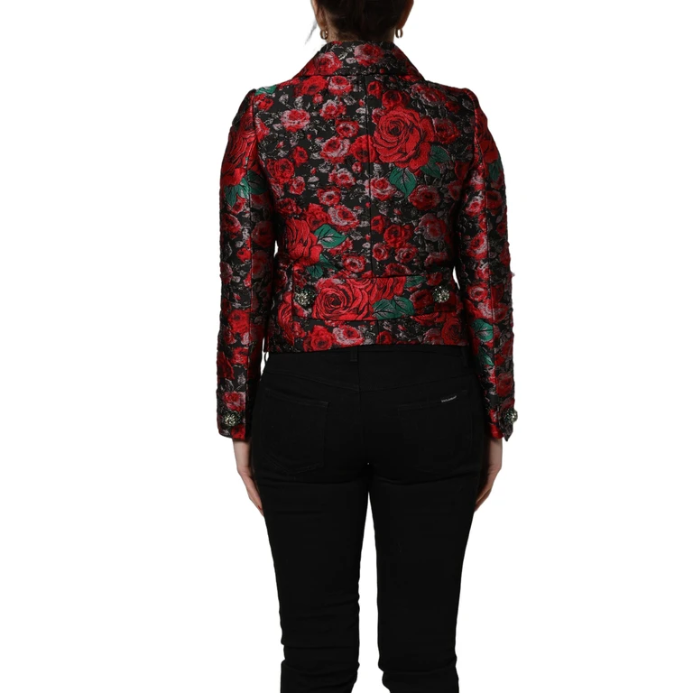 Multicolor Floral Brocade Buttonblazer Jacket Clothing - Women