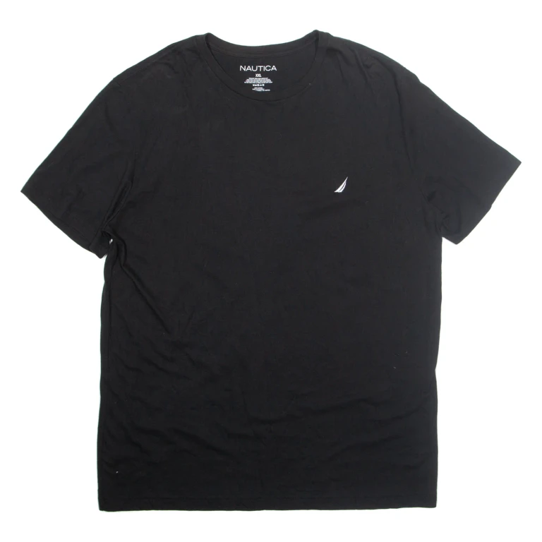 NAUTICA Mens T-Shirt Black 2XL