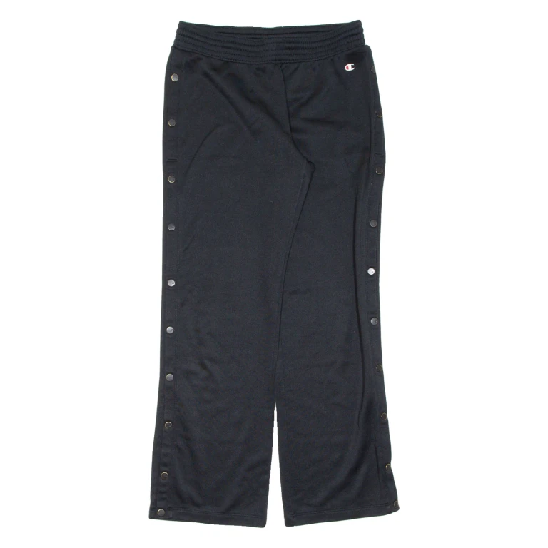 CHAMPION Womens Track Pants Black Wide-Leg M W28 L30