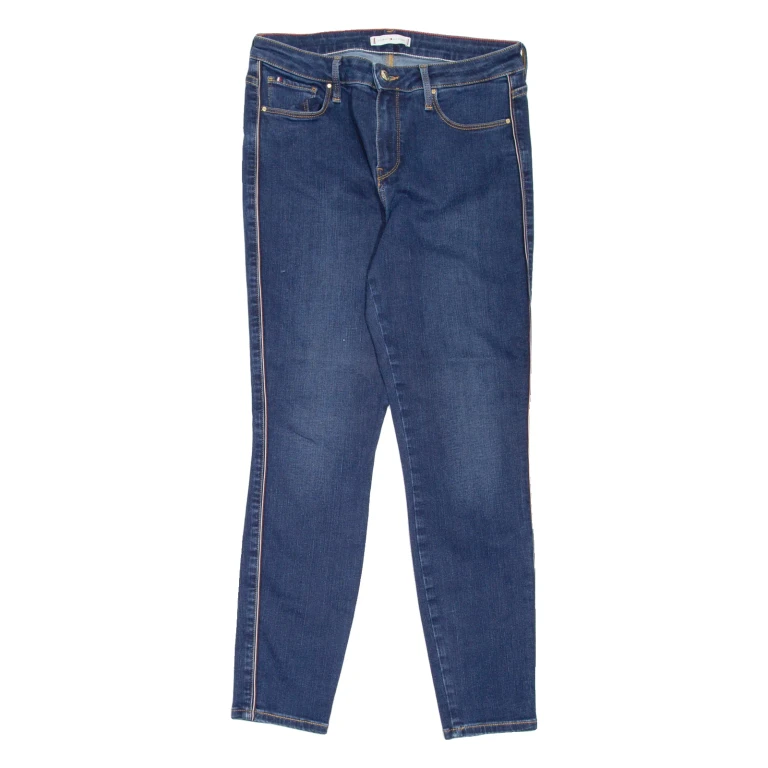TOMMY HILFIGER Womens Jeans Blue Slim Skinny Stone Wash W28 L27