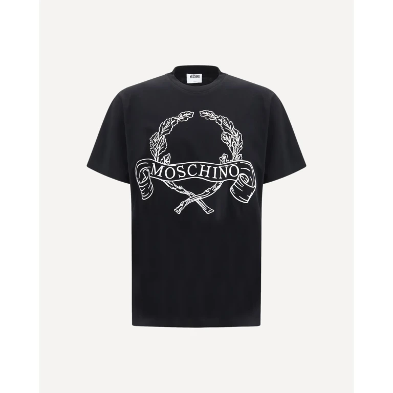MOSCHINO Maxi Laurel Crown Embroidery T-shirt Male S