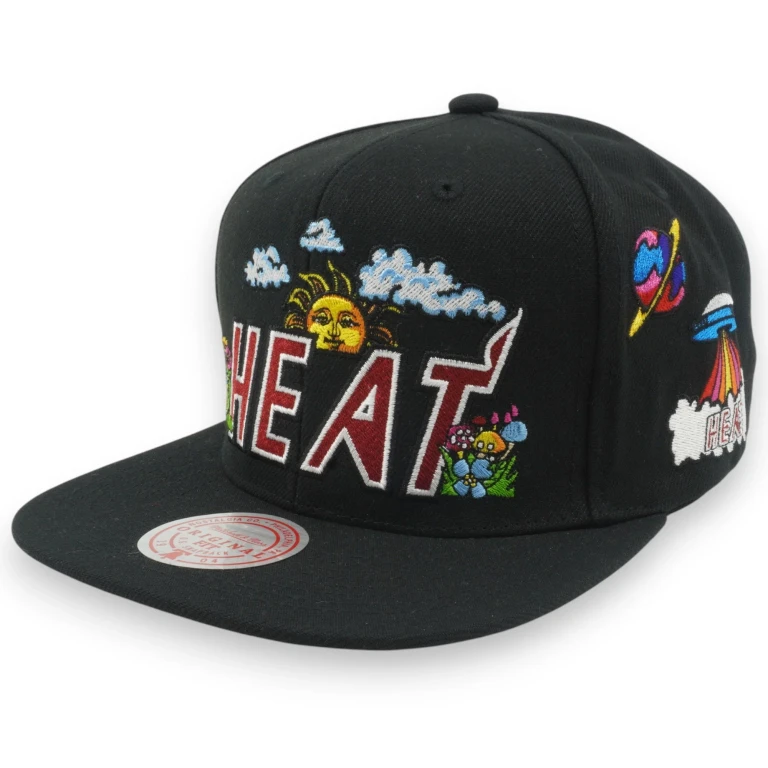 Men's NBA Psychedelic Snapback Hwc Heat Snapback Caps