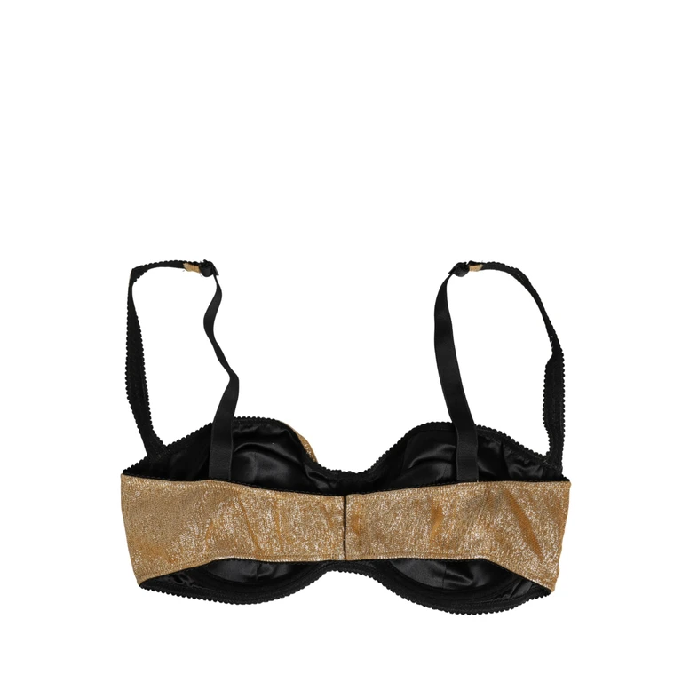 Gold Semi-Pad Underwire Balconette Bra Underwear Clothing - Women