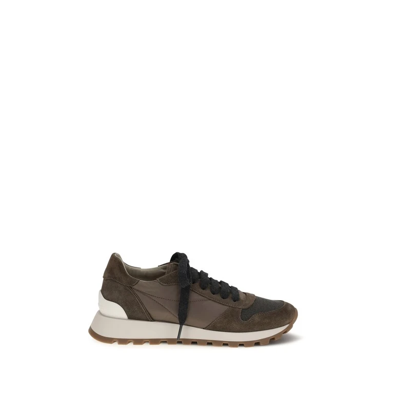 Brunello Cucinelli Brown Calf Leather Bos Taurus Athletic Sneakers - Women
