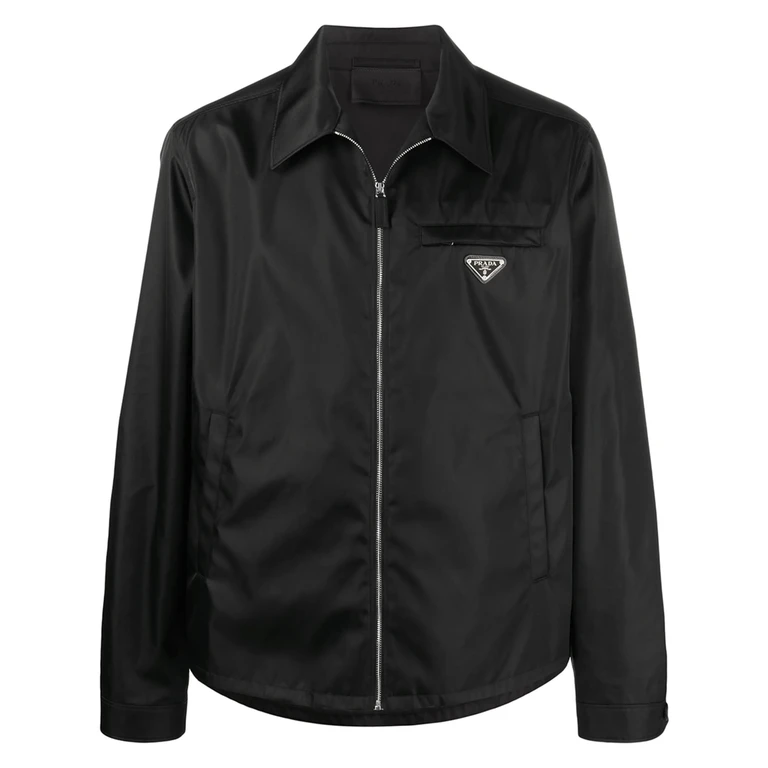 Re-Nylon Logo-patch Zip-up Jacket