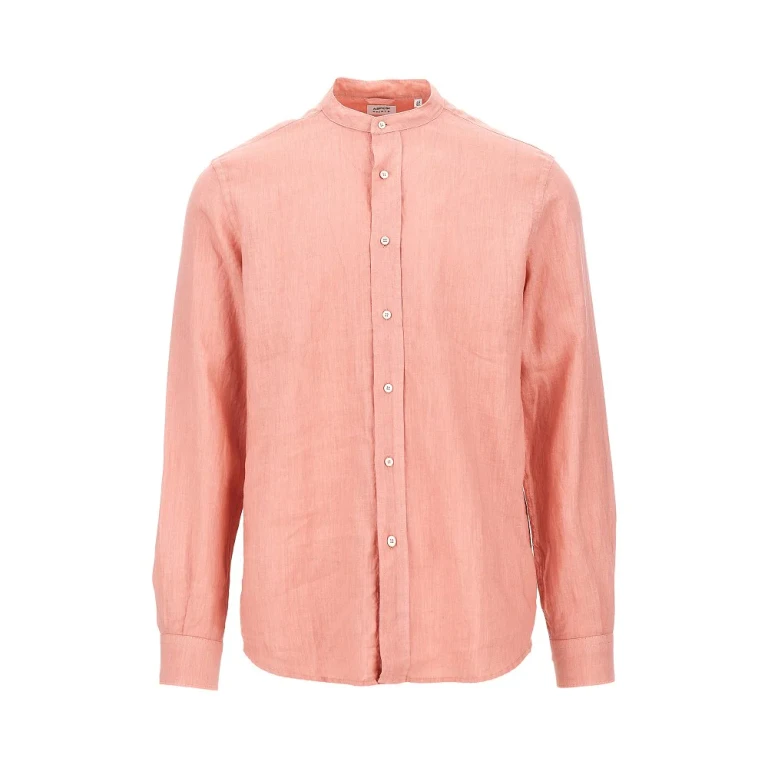 Linen shirt with Mandarin collar Man 40