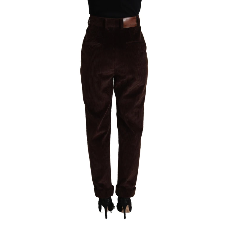 Bordeaux Corduroy Cotton Trouser Tapered Pants Elastane - Women